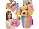 Malplay Peluche "Cagnolino"" In Borsetta Peluche Per Le Coccole Per Bambini Dai 3 Anni In Su"