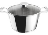 Bugatti Bugatti Pentola Da Cucina Italiana In Acciaio Inossidabile 18/10 Con Coperchio In Vetro, Diametro 24 Cm