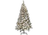 Royal Christmas® Albero Di Natale Artificiale Chicago 120 Cm Con Neve | Illuminazione Led Inclusa