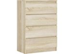 Cassettiera Con 4 Cassetti, Colore: Rovere Sonoma, 101 X 70 X 39 Cm