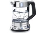 Bollitore Arendo 1,5 L, 2200 W, Acciaio Inox E Vetro Con Stazione Base, Impostazione Temperatura 70° C - 100° C