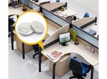 Set Di 2 Passacavi Da Scrivania 80Mm - Colore [Bianco] - Uscita Cavi Con Guarnizione Antipolvere Per Varie Scrivanie E Piani Di Lavoro Per Ufficio | Scatola Rotonda Per Cavi In Plastica Abs | Uscita Cavi