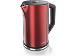 Bollitore Arendo Con Impostazione Della Temperatura 40 - 100 °C, Acciaio Inox, Display Led, 1,5L, 2200W, Design A Doppia Parete, Senza Bpa, Rosso