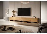 Selsey Tv Lowboard Mirrgo Wotan In Rovere Con Inserti In Grafite, Larghezza 200 Cm