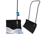 Kotarbau® Pala Da Neve Con Ruote Pala Da Neve 80 Cm Vassoio Da Neve Con Bordo In Profilo Di Alluminio Pala Da Neve Con Manico In Metallo Pratica Pala Da Neve Eco Black