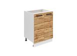 Base Da Cucina Belini, Base Da Cucina Larga 60 Cm. SD2 Base Per Cucina Senza Piano Di Lavoro. Mobile Da Cucina A 2 Ante, Rovere Wotan