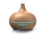 Arendo Diffusore Di Aromi, Umidificatore, Nebulizzatore In Look Legno, Diffusore Con Led A 7 Colori, Funzione Timer, 300Ml, Marrone Chiaro