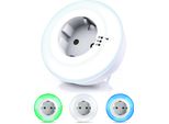 Brandson Luce Notturna A Led Con Spina Adattatore E Colori Selezionabili Lampada Notturna - Bianco/Verde/Blu