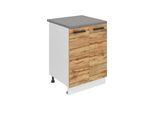 Base Da Cucina Belini, Base Da Cucina Larga 60 Cm. SD2 Base Per Cucina Con Piano Di Lavoro. Mobile Da Cucina A 2 Ante, Rovere Wotan
