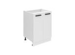 Base Da Cucina Belini, Base Da Cucina Larga 60 Cm. SD2 Base Per Cucina Senza Piano Di Lavoro. Mobile Da Cucina A 2 Ante, Bianco Opaco