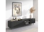 Lavagna Selsey Tv Bello, Nera, Con Gambe Nere, Larghezza 175 Cm