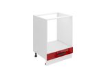 Base Da Cucina Belini, Base Da Cucina Larga 60 Cm. Base Per Cucina Sdp Senza Piano Di Lavoro. Mobile Da Cucina Senza Anta, Con Cassetti, Rosso Lucido