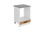Base Da Cucina Belini, Base Da Cucina Larga 60 Cm. Base Per Cucina Sdp Con Piano Di Lavoro. Mobile Da Cucina Senza Anta, Con Cassetti, Rovere Wotan