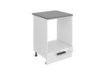 Base Da Cucina Belini, Base Da Cucina Larga 60 Cm. Base Per Cucina Sdp Con Piano Di Lavoro. Mobile Da Cucina Senza Anta, Con Cassetti, Bianco Lucido