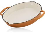 Padella In Ghisa Mahlzeit | Ø 29 Cm | Sunny Orange | Due Manici, Due Beccucci, Smaltata