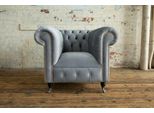 Sedia Lounge Chesterfield Club Grigia Cheserfield Lounge 1 Posto