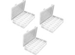 Set Di 3 Scatole Di Assortimento Con 24 Scomparti | Rivista Per Minuteria - Scatola Per Pescatori, Esche In Plastica - Organizzatore | Scatola Di Selezione | Scatola Per Minuteria Con Coperchio | Scatola Per Viti [Impilabile]