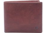 Esquire Pelle Porta Carte Di Credito Dallas Credit Card Case Brown Marrone
