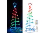 Albero Di Natale A Spirale A Led Luce Dell'albero Rgb Dimmerabile Albero Di Natale Pieghevole Decorazione Natalizia Luci Di Natale Con Timer, 1,2 M