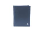 Esquire Pelle Portafoglio Harry Rfid Wallet High With Flap Blue Blu Scuro