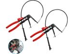Set Di 2 Pinze Stringitubo Flessibili Con Cavo Bowden E Dispositivo Di Bloccaggio | Pinze Stringitubo | 2 Pezzi - Pinze Stringitubo | Pinze Stringitubo | Utensile Per Riparazione Auto | Pinze Per Auto Per Operazioni Industriali