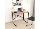 Scrivania Tjeldsund Scrivania Per Computer Scrivania Per Ufficio 74 X 90 X 60 Cm Scrivania Da Lavoro Struttura In Metallo Tavolo Per Computer Portatile Rovere