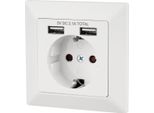 Presa Di Corrente Integrata Con 2X Usb - Bianco