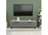 Skye Decor, Melisa - Sapphire, Antracite, Tavolo Tv, Sapphire, 100 % Melamine Coated Slipboard, 120 X 29,6 X 45 Cm