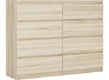 Cassettiera 8 Cassetti, Colore: Rovere Sonoma, 120 X 101 X 39 Cm