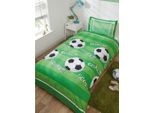 Rapport - Calcio - Set Di Biancheria Da Letto "Goal"" AG971 (Letto Singolo, Letto Singolo) (Verde/Verde/Bianco/Bianco)"