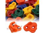 Fiqops 10X Supporti Per Arrampicata Robusti All'aperto Incl. Viti Per Bambini Pietre Da Arrampicata Boulder Wall