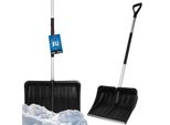 Kotarbau® Pala Da Neve Pala Da Neve 54 Cm Con Manico In Alluminio Lama In Plastica Rinforzata Con Attacco In Metallo Con Manico Ergonomico Nero 136 Cm