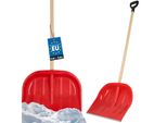 Kotarbau® Pala Da Neve Pala Da Neve 47 Cm Con Manico In Legno Lama In Plastica Rinforzata Con Attacco In Metallo Con Manico Ergonomico Rosso 135 Cm