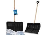 Kotarbau® Pala Da Neve Pala Da Neve 54 Cm Con Manico In Legno Lama In Plastica Rinforzata Con Attacco In Metallo E Manico Ergonomico Nero 120 Cm