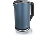 Bollitore Arendo Con Impostazione Della Temperatura 40 - 100 °C, Acciaio Inox, Display Led, 1,5L, 2200W, Design A Doppia Parete, Senza Bpa, Blu Opaco