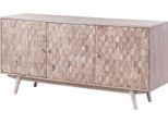 MASSIVMOEBEL24 | Mosayk #210 Credenza In Legno Di Acacia Laccato / Bianco 160X42X75