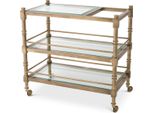 Casa Padrino Carrello Di Servizio In Ottone Vintage 82 X 46 X H. 80 Cm - Carrello Catering Hotel Ristorante - Accessori Catering Hotel Ristorante - Mobili