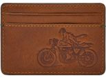 Fossil Portacarte Bronson Card Case Medium Brown Marrone