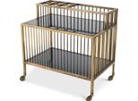 Casa Padrino Carrello Di Servizio Ottone Vintage / Grigio 80 X 50,5 X H. 76,5 Cm - Carrello Gastronomia Hotel Ristorante - Accessori Gastronomia Hotel Ristorante - Mobili