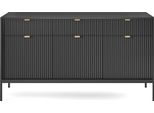 Cassettiera - Colore Nero, 154 X 83 X 39 Cm