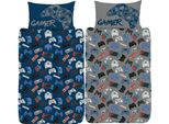 Set Di Biancheria Da Letto "Gamer"" AG1667 (Letto Singolo) (Blu/Grigio)"
