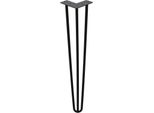 Swanew 4X Hairpin Legs Mobili Gambe Tavolo Runner Nero Hairpin Legs 3 Staffe, Per Tavolo Da Pranzo 35Cm