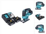 Seghetto Alternativo A Batteria Makita Djv 184 Rt 18 V Brushless + 2X Batteria Ricaricabile 5,0 Ah + Caricabatterie