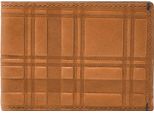 Fossil Porta Carte Di Credito Bronson Front Pocket Wallet Bifold Camel Marrone Chiaro