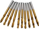 10X HSS-TIN Punte Elicoidale Extra Breve Per Metallo DIN1897 Ø 1,5 Mm