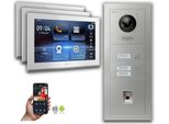 Videocitofono Ip Goliath: 10 Pollici Casa Famiglia 3, Impronte Digitali, Argento : Scatola Da Incasso : 10 Pollici In Bianco : 4 Poe Connessione Via:: 4 Poe Selezione Monitor: 10 Pollici In Bianco Scatola Di Montaggio Campanello: Scatola Da Incasso
