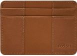 Fossil Portacarte Everett Card Case Saddle Marrone Chiaro