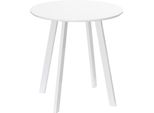 Homcom Tavolo Da Pranzo Tavolo Da Cucina Rotondo Tavolo Laterale Tavolo Da Sala Da Pranzo Con Gambe Smussate Per Cucina Sala Da Pranzo Soggiorno Design Moderno Bianco 72 X 72 X 75 Cm