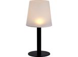 Lampada Da Tavolo A Led Solare In Bianco Caldo - Circa Ø 15 Cm X 31 Cm - Bianco / Nero