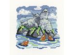 Set Per Punto Croce Heritage Aida "Attention"", Schema Contato, KCLO1643-A, 12,5X12,5Cm"
